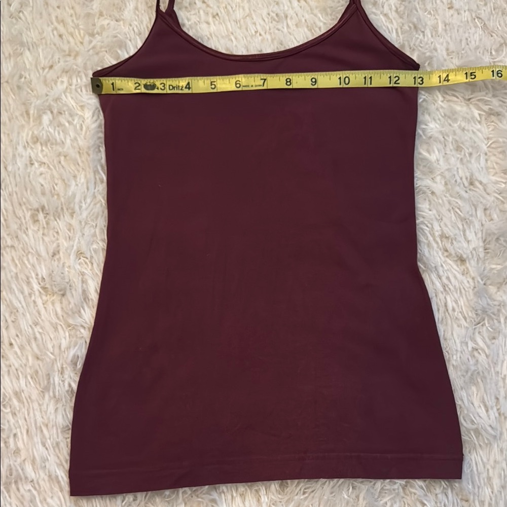 Burgundy Fitted Sleeveless Camisole